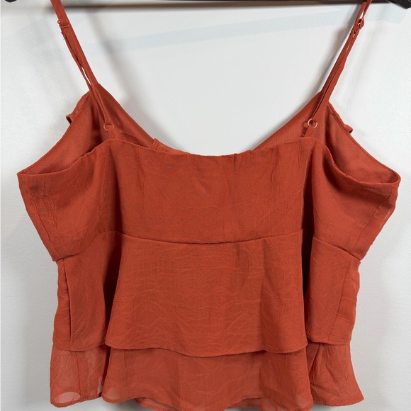Thirty Thirty Elegant Rust Ruffled Camisole-NWT-Medium - Picture 3 of 9